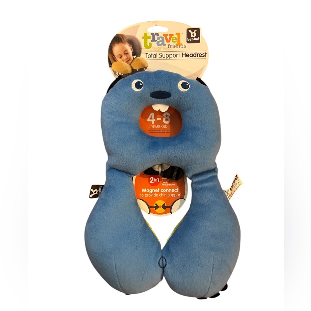 NWT Travel Pillow Kids Beaver with Neck Support